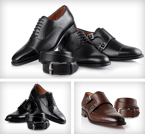 Sepatu dan ikat pinggang dengan warna yang sama